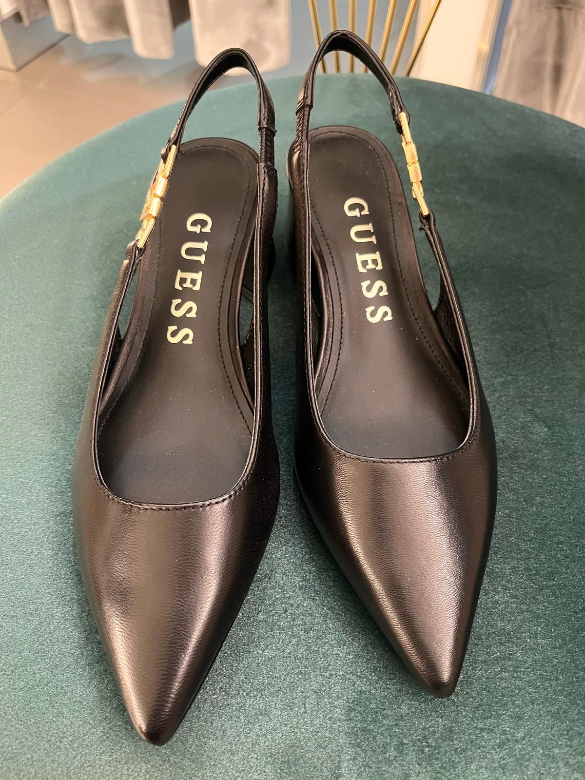 Sling Back Chanel Leather Black