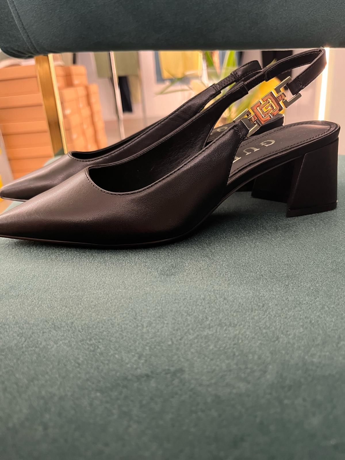 Sling Back Chanel Leather Black